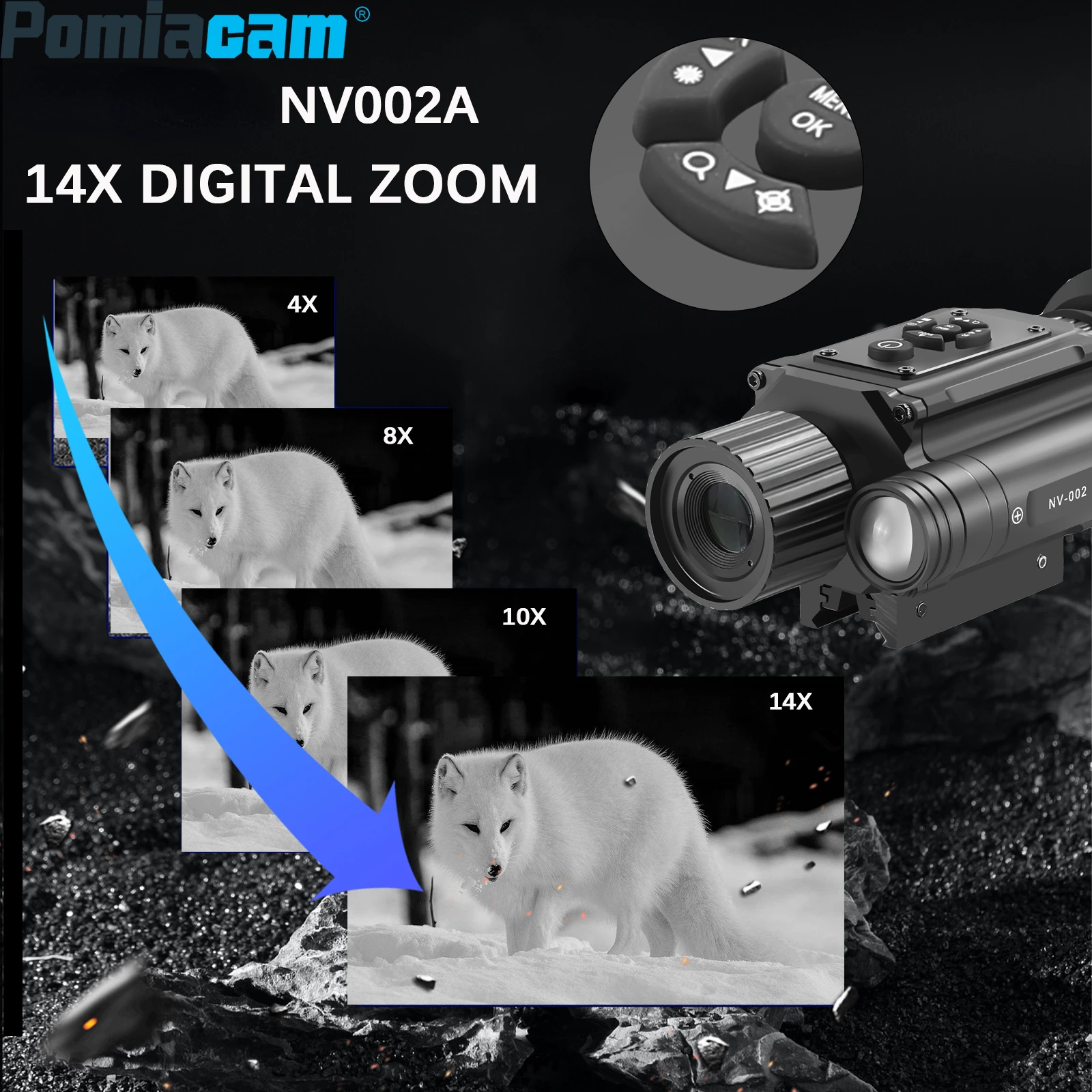 NV-002-cámara de vídeo infrarroja, Monocular con múltiples modos de imagen, mira telescópica de visión nocturna Digital pequeña HD, 1080P, nuevo