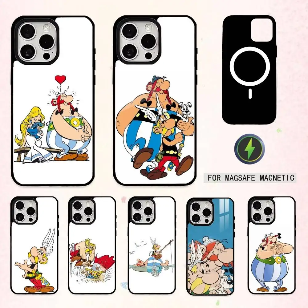 

A-Asterix C-Cartoon O-Obelix Phone Case For iPhone17,16,15,14,13,12,11 Plus,Pro Max Magnetic For Magsafe Wireless Charging