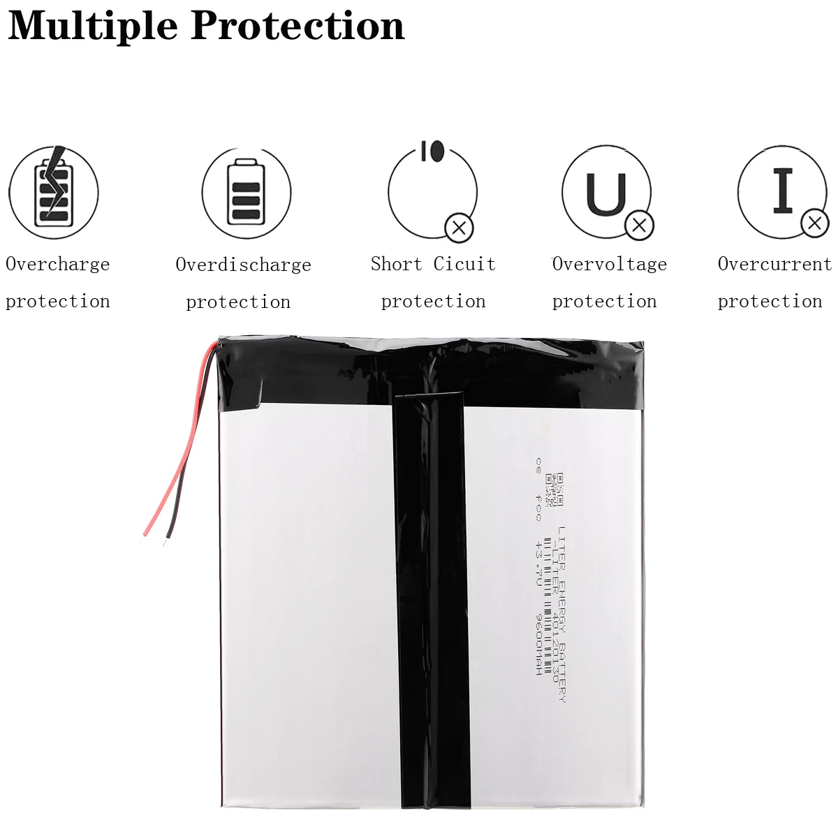 3.7V 9600mAH 40120130 (Real Capacity) Li-ion battery Battery Cell for 9.7\