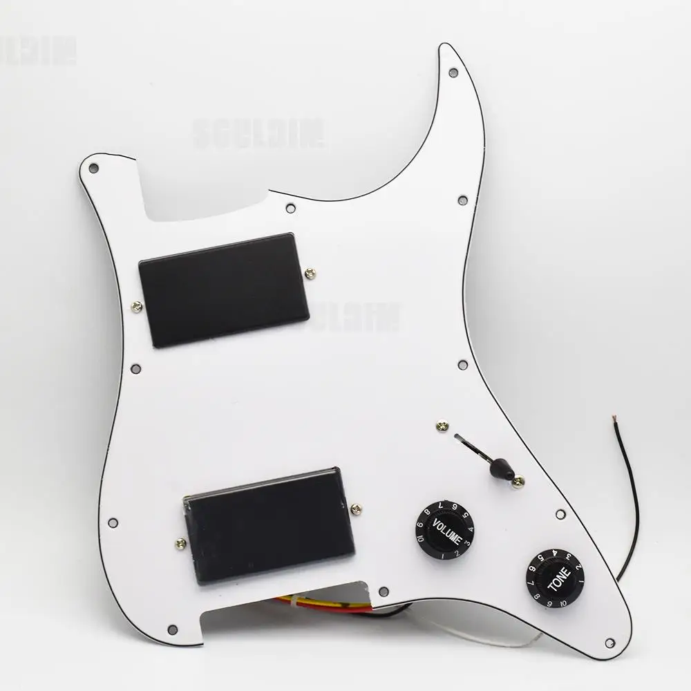 Prewired Pickguard Guitar Pickups HH Humbucker Pickups loaded pickguard Pickup with 1T1V 3Way control for ST Electric Guitar