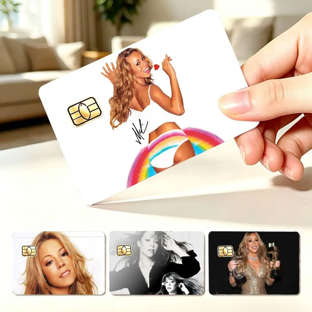 Pop Diva M-Mariah Carey  4pcs 1Set Card Stickers Small Waterproof Chip 4PCS Card Sticker Anti-Scratch
