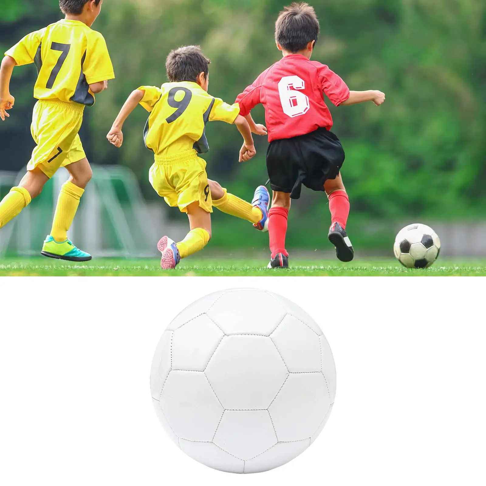 Pallone da calcio bianco bambino adulto partita di calcio palloni da allenamento taglia 5 calcio della squadra senza cuciture in PVC di alta qualità