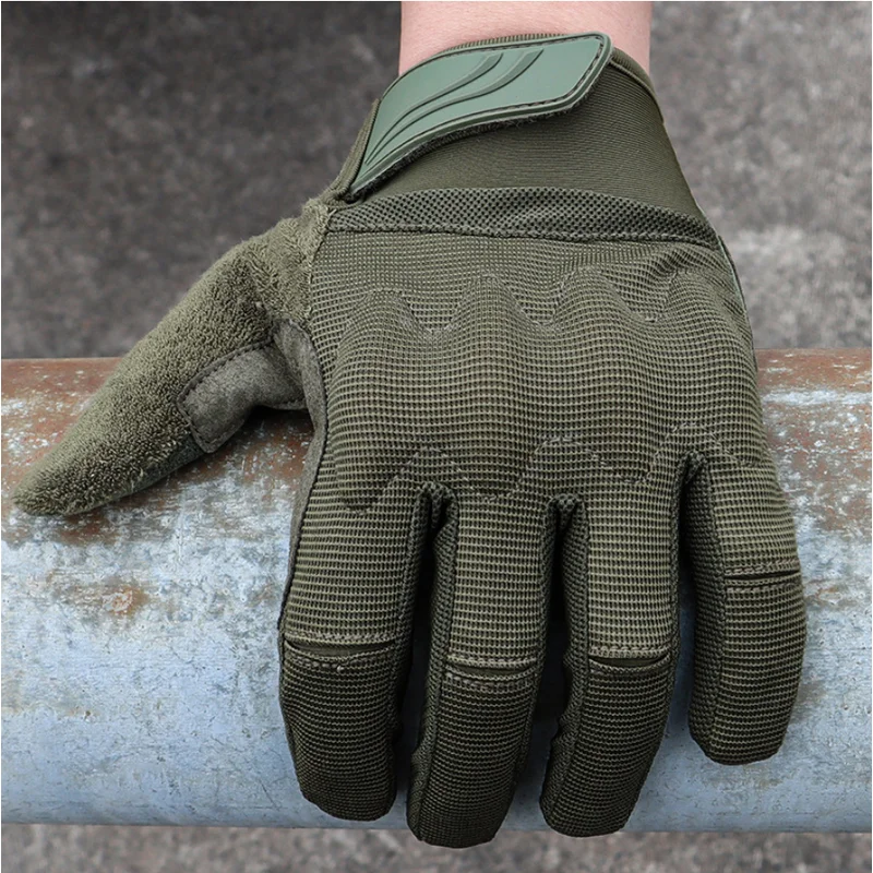 Men Tactical Gloves Touch Screen Cycling Sports Outdoor Motorcycle Riding Bike Running Outdoor Anti Slip Shock Absorption Gloves