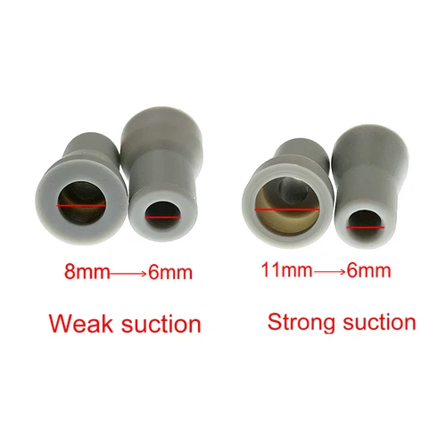 Eyector de Saliva Dental, Adaptador de punta a presión de goma de succión fuerte, accesorios de odontología, 10 unids/lote por bolsa