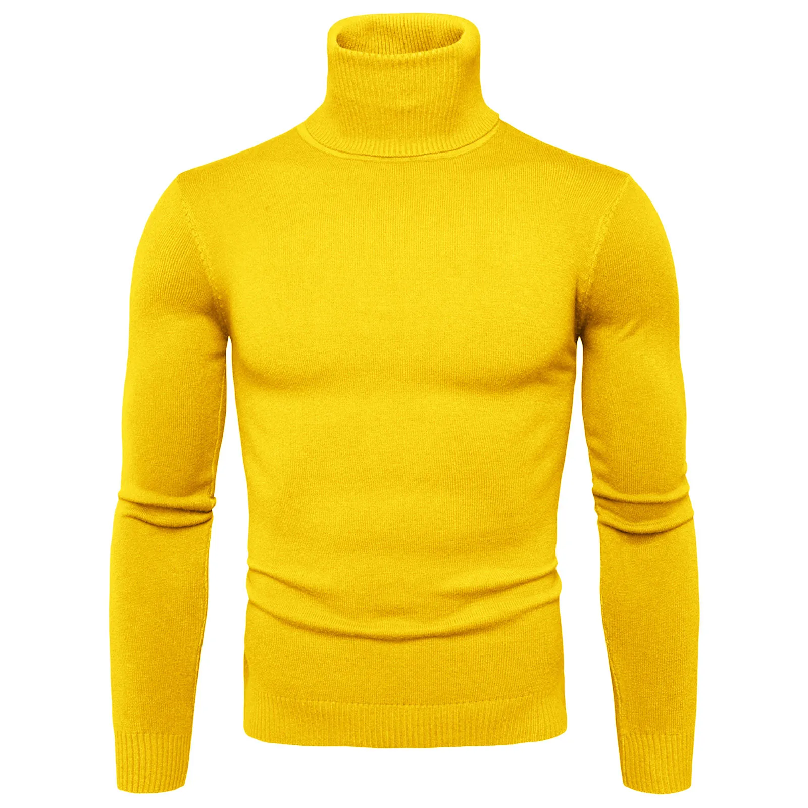 T-shirt pullover lavorate a maglia taglie forti da uomo Dolcevita basic Camicie con fondo Autunno Inverno Tinta unita Calda maglietta intima per tutti i fiammiferi