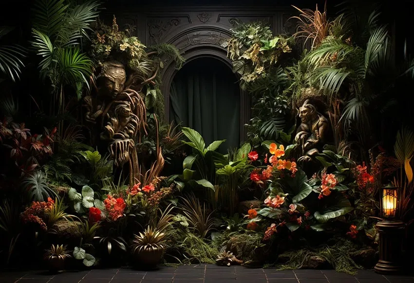 أوراق طبيعية خلفية الكروم ، النباتات الخضراء ، زهور الربيع ، غابة الغابة ، الاستوائية ، صورة الكبار ، استحمام الطفل ، حفلة عيد ميلاد