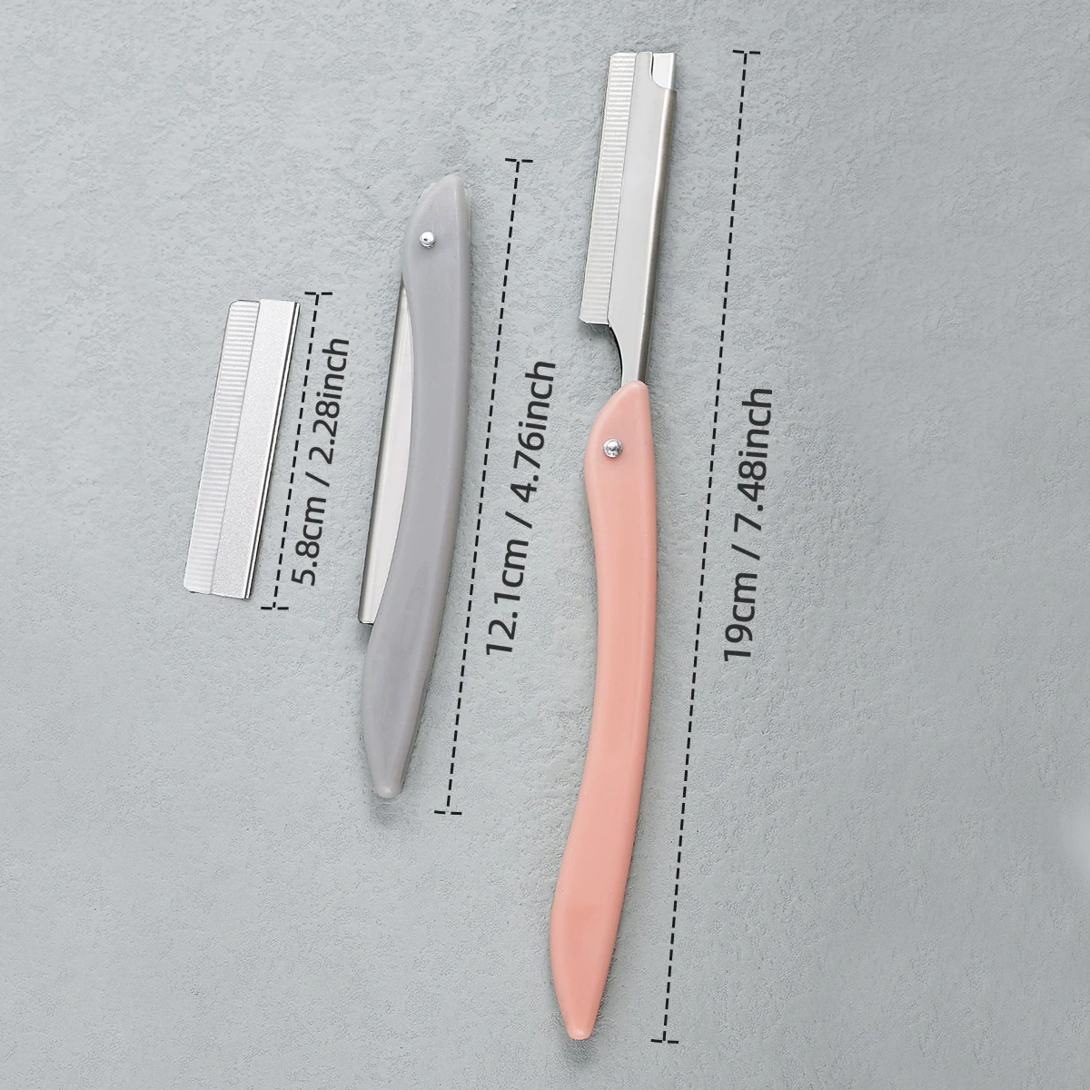 2er-Pack Rasiermesser Augenbrauen-Trimmer, Edelstahl-Haartrimmer, Professioneller Gesichts-Augenbrauenrasierer, nur für Männer und Frauen. – Detail 3