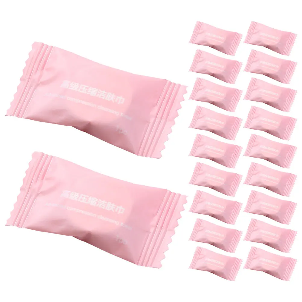 

20 Pcs Compressed Towels for Travel Disposable Face Towels Portable High Absorbency Nonwoven Camping Outdoor Use