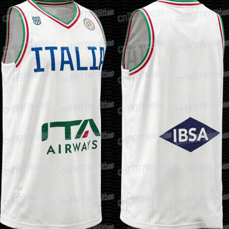 2026 New Arrival Italy  Basketball Jerseys National Team White Blue Home Away Adult Basketball  3D Vest Beach FamilyMatching