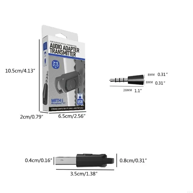 F62C USB-adapter Bluetooth-compatibele zender voor Bluetooth-compatibele headsets ontvanger hoofdtelefoon dongle