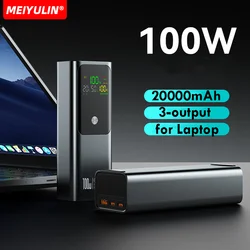 20000mAh PD100W Power Bank Super Fast Charging External Spare Battery Large Capacity Portable Powerbank For Laptop iPhone Xiaomi