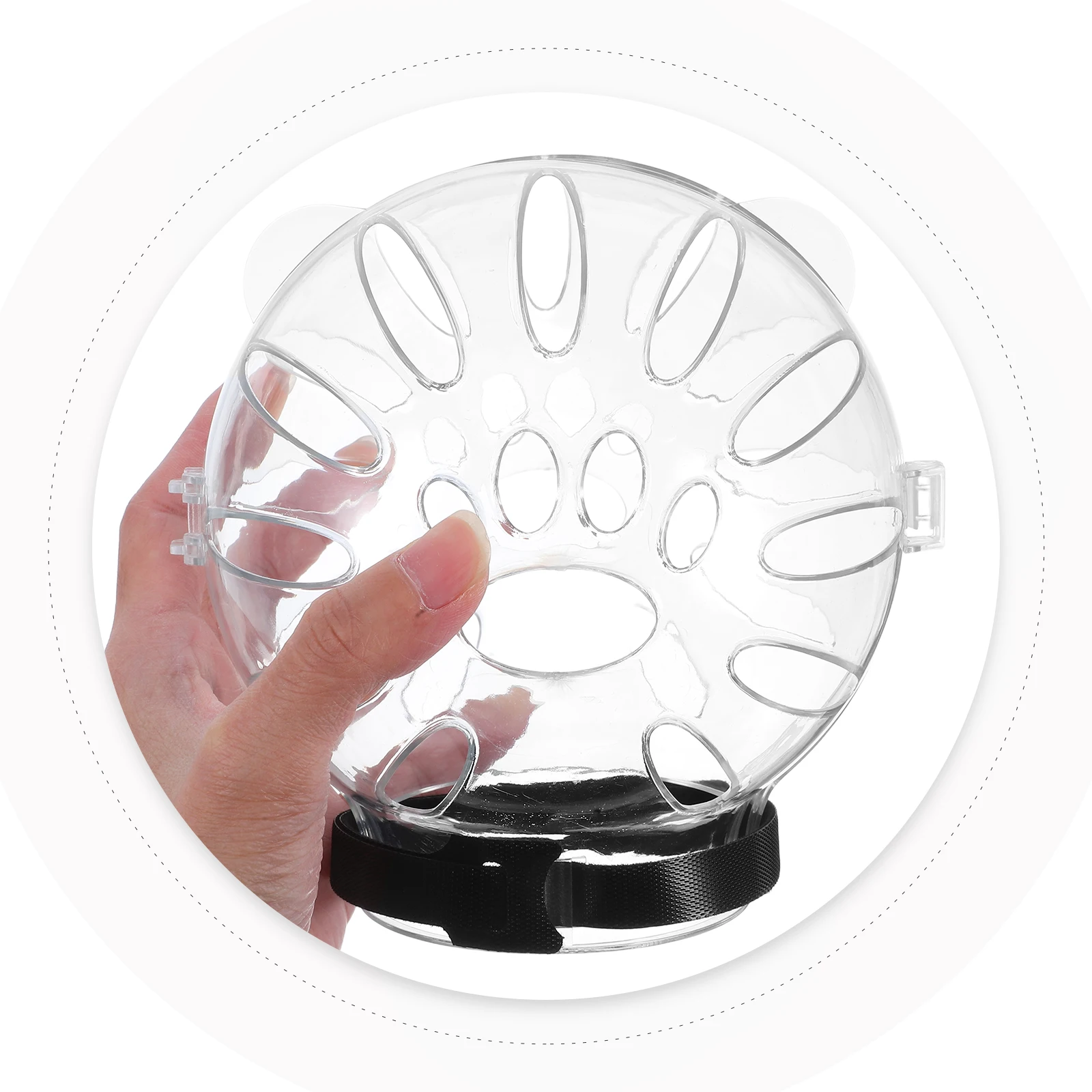 

Soft Cat Small Size Clear Hood to Stop Biting Licking After Surgery Durable ABS Material Protective Grooming for Cats