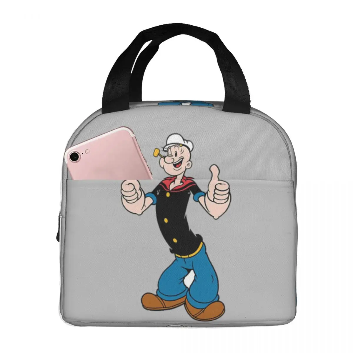 POPEYE THE SAILOR MAN Lunch Bags Insulated Bento Box Portable Lunch Tote Picnic Bags Cooler Thermal Bag for Woman Children