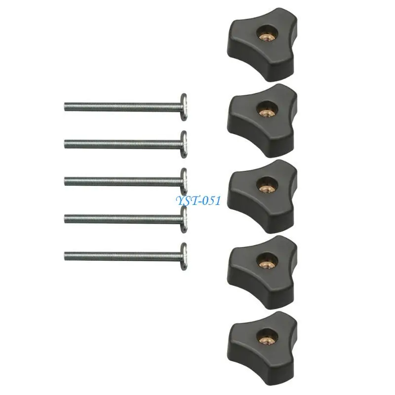 

E15A 10Pcs Alloy and Plastic T Head Bolts for Wood Processing Jigs Repairs