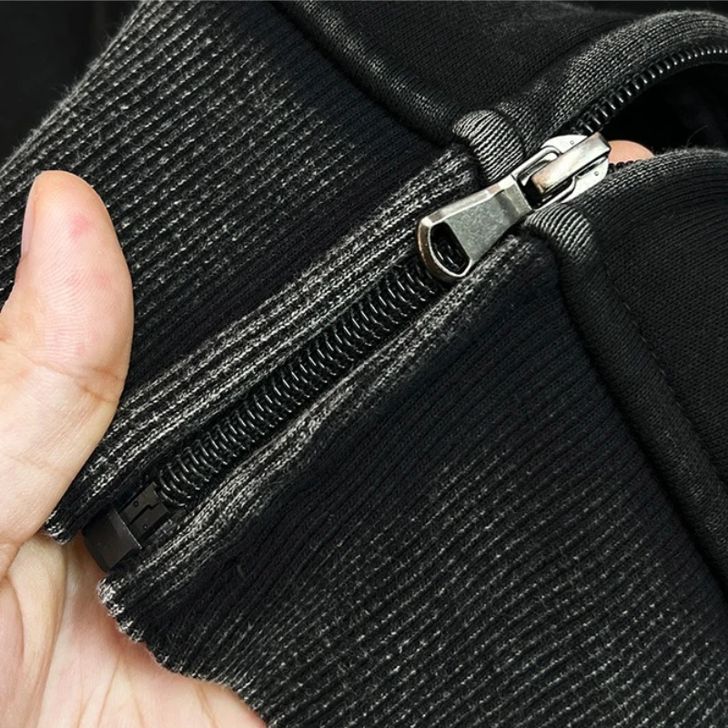 معطف Y2k لخريف وشتاء 2025 غسل حمض للنساء موضة غير رسمية مقاس كبير هوديس مغسول عتيق ملابس خارجية فضفاضة متعددة الاستخدامات #5