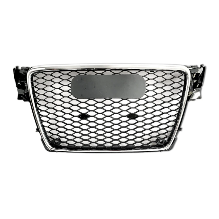 Front Sport Hex Mesh Honeycomb Hood Grill Gloss Black For Audi A4/S4 B8 2009 2010 2011 2012 For RS4 Style tools