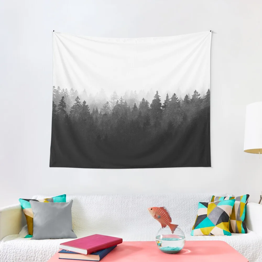 

A Wilderness Somewhere // Misty Romantasy Fairytale Ghostwood Forest With Cascadia Trees Covered In Magic Light And Fog Tapestry