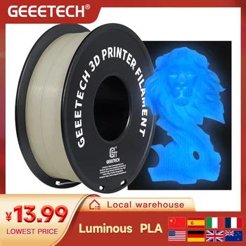 GEEETECH Filament PLA lumineux pour imprimante 3D 1.75mm 1kg brillent dans la nuit en plastique PLA matériaux d'impression 3D en gros