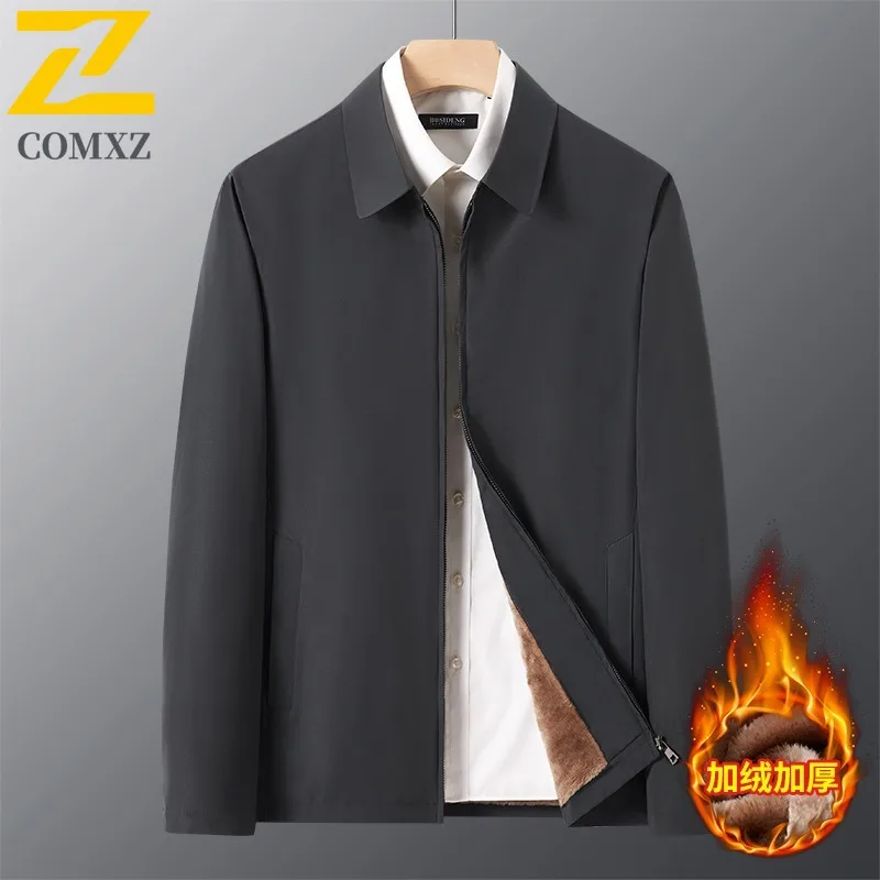 

COMXZ 2025 Comfortable Mens Jacket Stand Collar Outdoor Adventure Thickened Warm Parka Street Style Winter New Outerwear