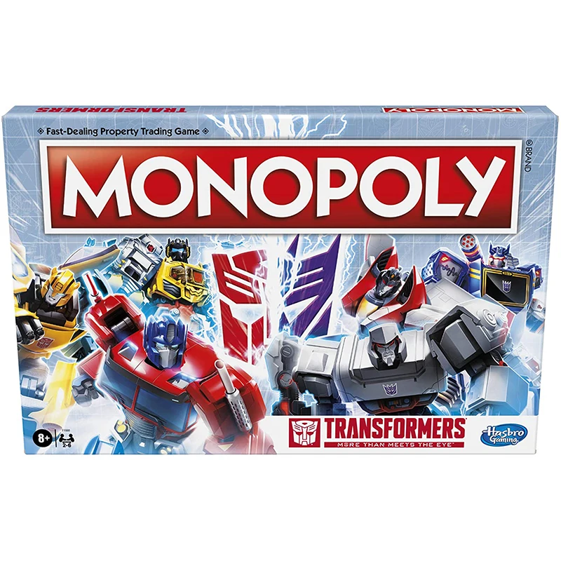 Original Hasbro Gaming Monopoly Transformers Board Games for Kids Family Games for Party Educational Table Game Kids Toy Gifts