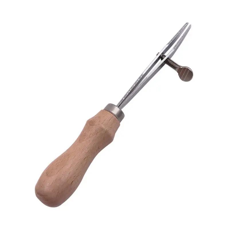 For Punching Lacing Slits Adjustable PC Leather Edger DIYs Tool Wooden Handle Leather Craft Edge Stitching Groover