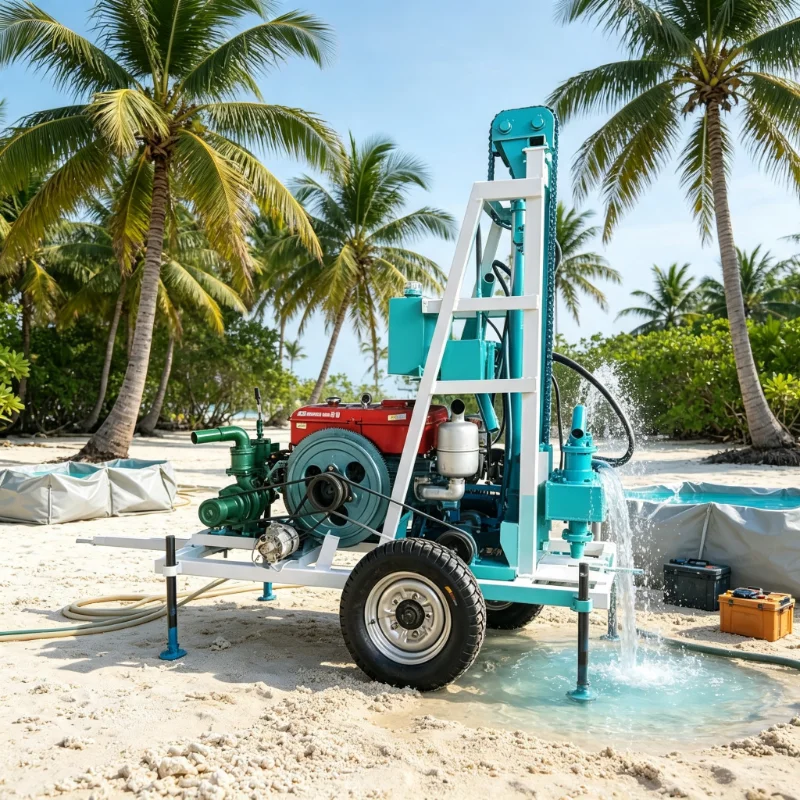 Diesel Water Well Drilling Rig, 100M Water Well Drilling Rig Designed For Rural Farm Irrigation Water Well Excavation Operations