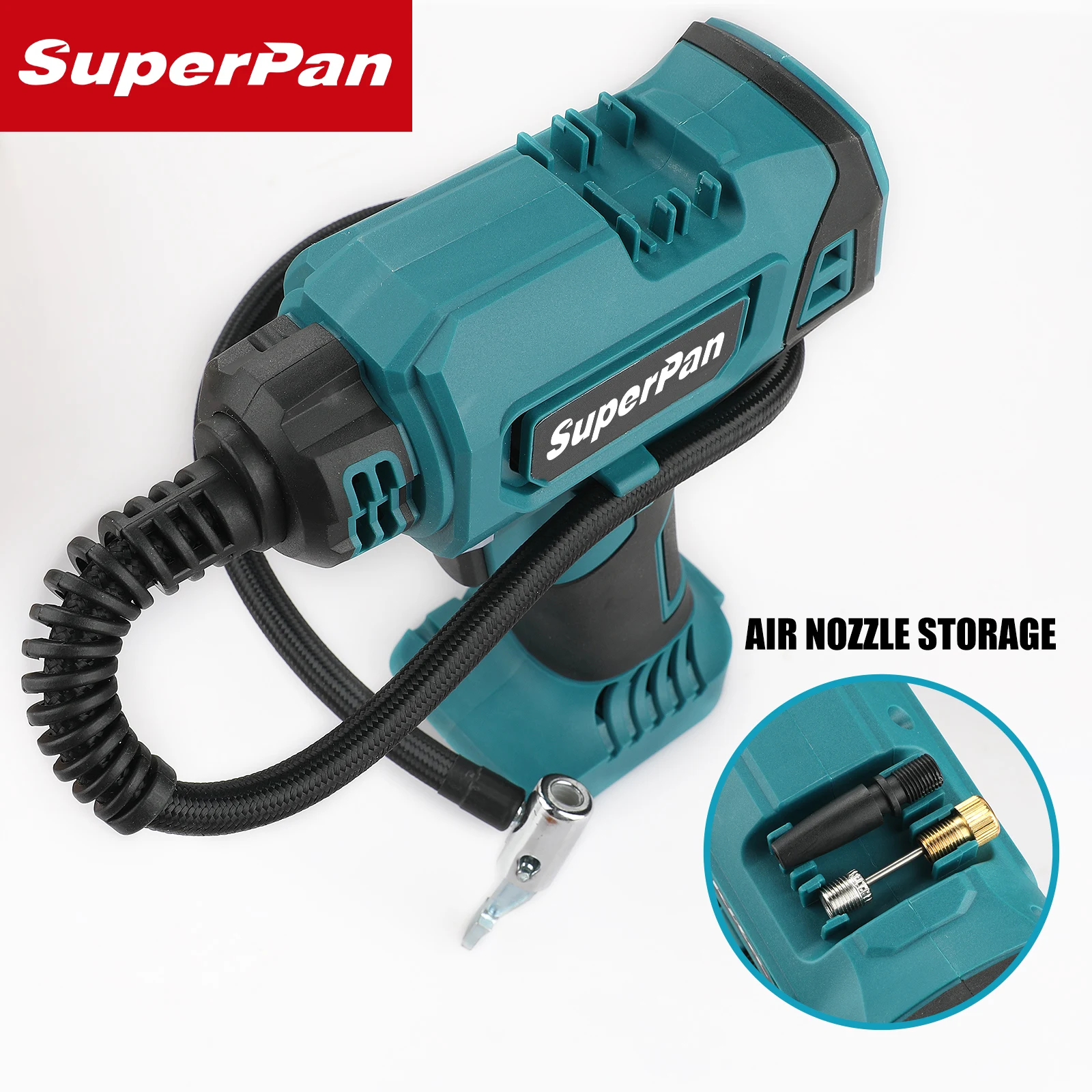 DYS60 Automatic Cordless Inflator Electric Air Pump Car Tire Handheld Air Compressor For Makita 18V Battery (No Battery)