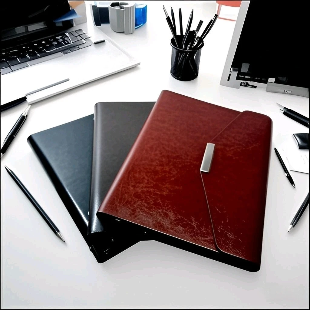 

Makeasy Refillable Folder A5 Leather Cover Planner Organizer Ring Binder Notebook Cover Document File Organizer Magnet Flap(1PC)