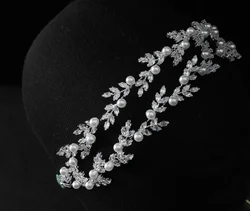 Bridal Headbands Wedding Hair Jewelry Accessories Crystal Pearl Bridal Tiara Crown For Women Bride Hairband Wedding Headpiece