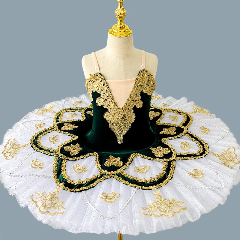 Tutú de Ballet profesional para niñas, vestido de Ballet del Lago de los Cisnes, disfraz para niños, ropa de escenario, traje de fiesta de bailarina de salón