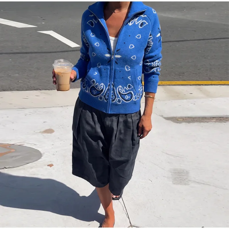 Knitted Jacquard Female Cardigan Sweater Zipper Loose Lapel Pocket Fashion Lady Sweaters 2026 Spring Street Long Sleeve Coat Top 37 S9536183ffc8c4e129789ab3d3f0d291aN