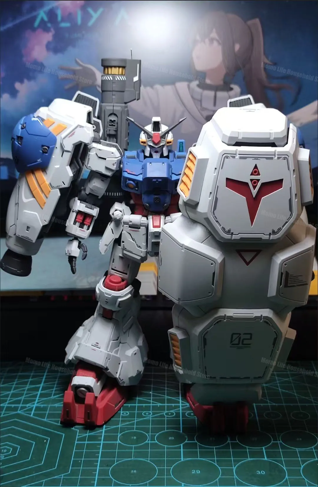 متوفر محور Solomn 1/100 Mg Rx-78gp02a Physalis تجميع نموذج أطقم هيكل عظمي بلاستيكي عمل الشكل روبوت نموذج بلاستيكي اللعب