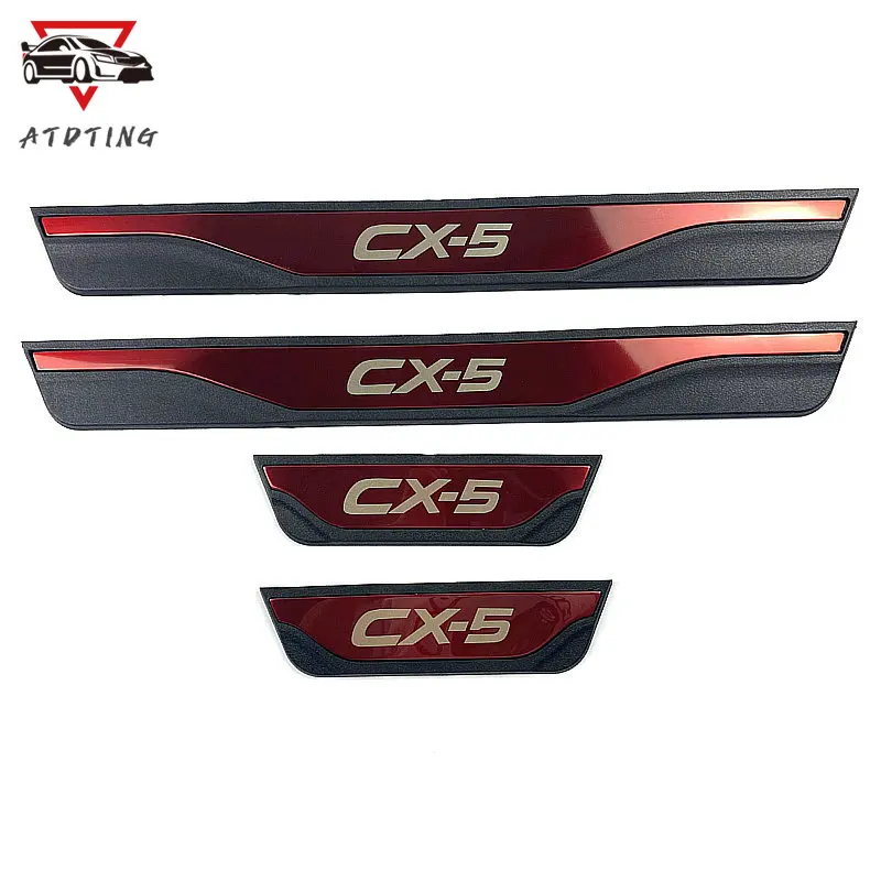 For Mazda CX-5 2022 2020 2015 2016 2018 2019 2013 Stainless Steel Trim Car Door Sill Scuff Pedal Cover Accessories Style