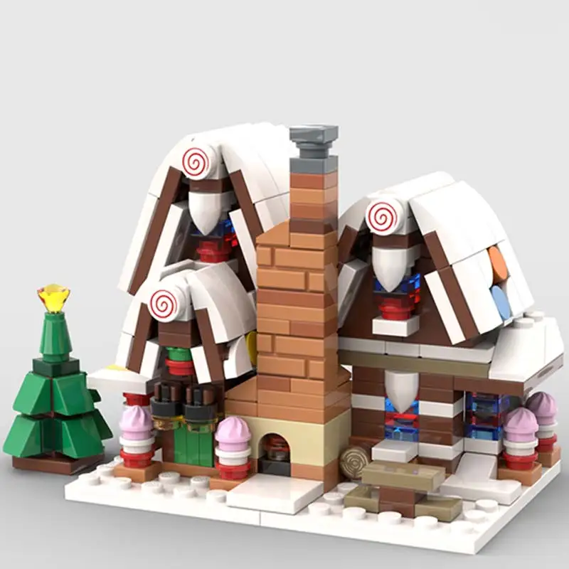 Famosa serie di film Architettura magica Modello Casa di pan di zenzero MOC Building Blocks Mattoni classici Giocattolo Regali di Natale per bambini