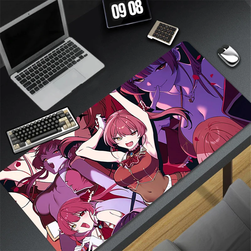 

Hololive Houshou Marine Mouse Pad Laptop Kawaii Sexy Gaming Keyboard Rug PC Anime Girl Gamer Cabinet Mousepad XXL Cute Desk Mat