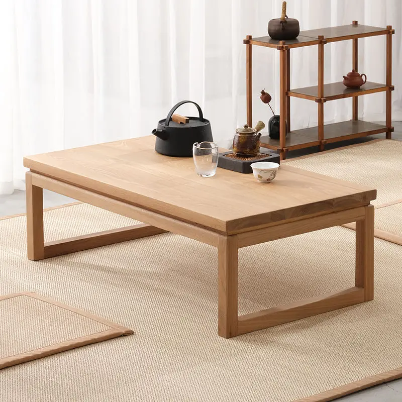 Solid wood bay window small table small coffee table windowsill low table living room