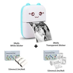 Mini Portable Printer, Bluetooth Thermal Printer Scrapbook/Travel/Notes/Lists/Label/Memo for Children Women Gifts Kids Christmas