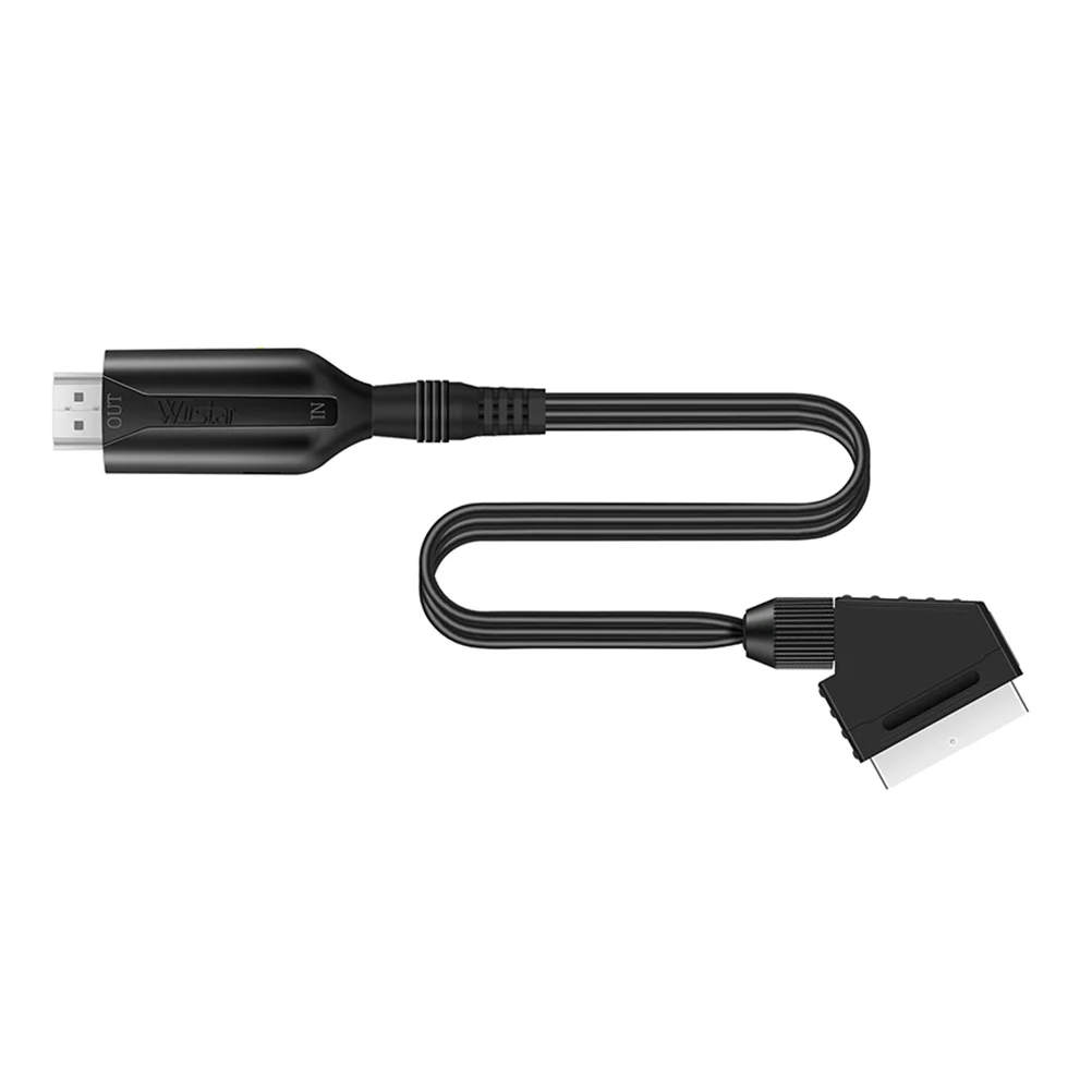 

Scart To Video Converter Adapter 1080P Audio Video Signal Transfer Cable For Vcr Dvd Player Plug Play Av Scaler Cord