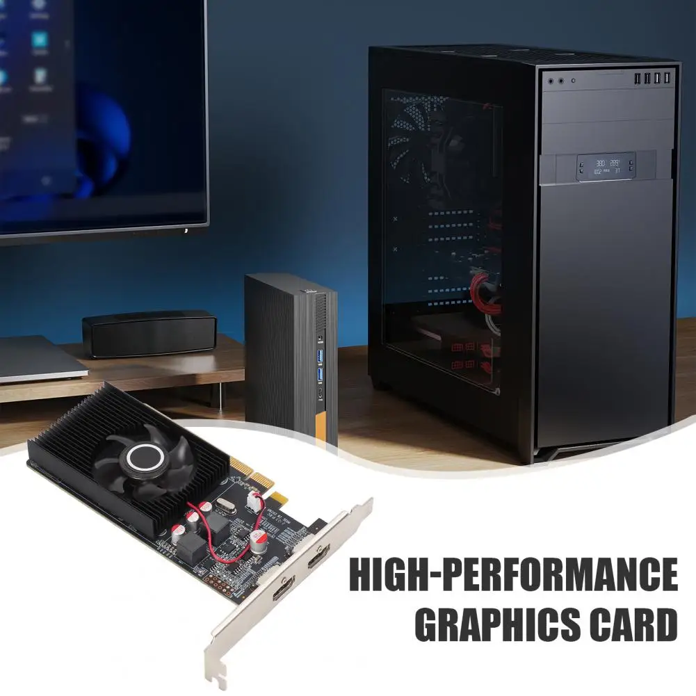 بطاقة رسومات لشاشات متعددة HD6570 2GB بطاقة رسومات مع واجهة 64 بت PEC-E DDR3 DVI VGA لمصممي الألعاب