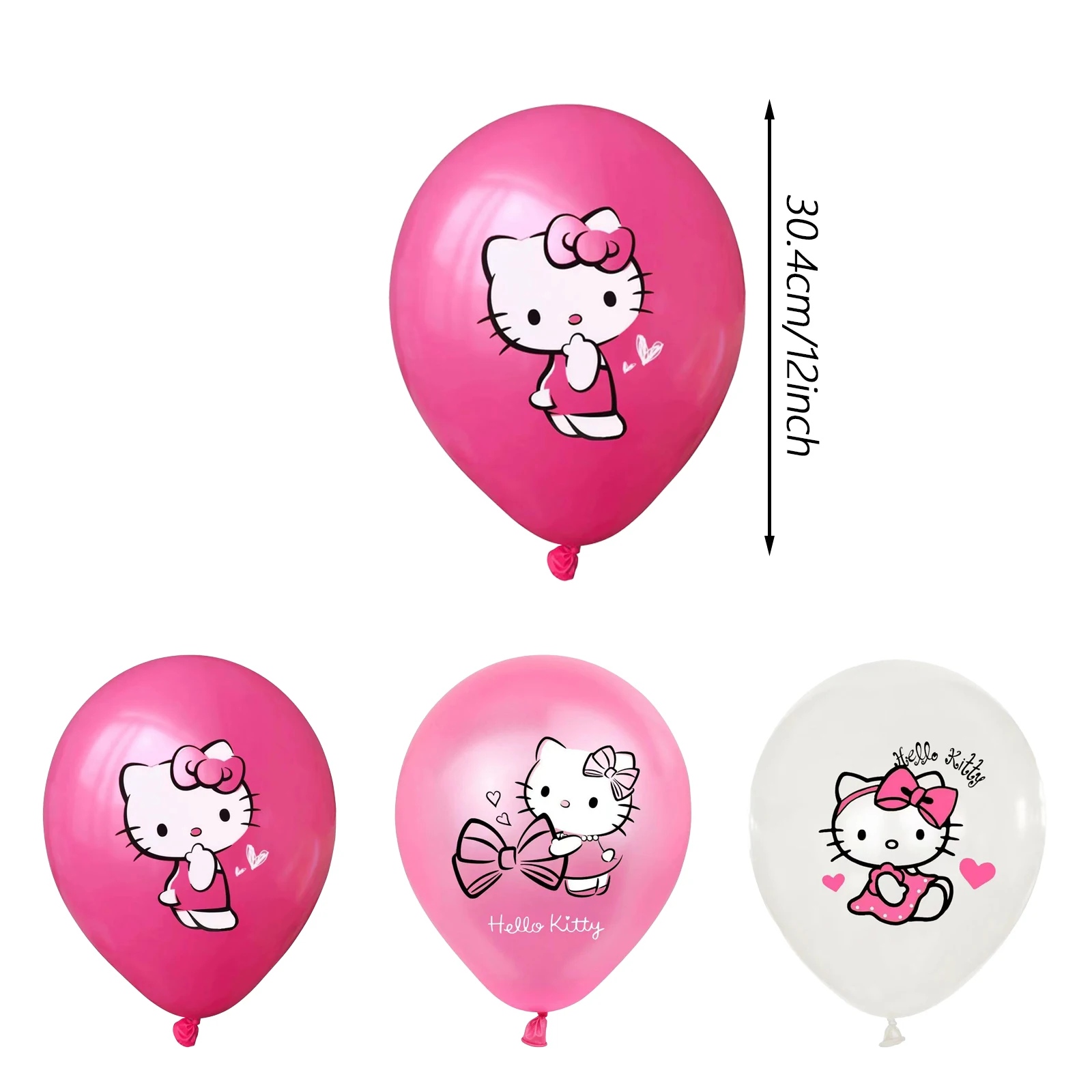 

Набор латексных шаров Hello Kitty для дня рождения, 6/12 шт., 12 дюймов, для детских праздников, украшения для вечеринок