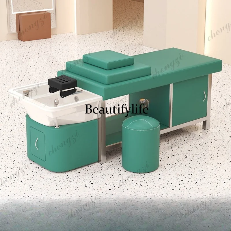 

PPP Massage Bed Shampoo Chair Beauty Multi-functional Modern Sink Shampoo Chair Ear Picking PU Leather Furniture