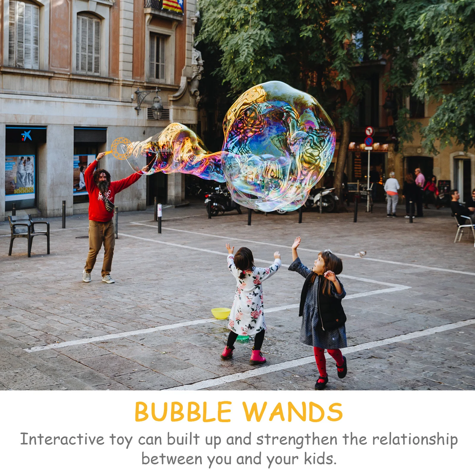 14pcs Big Bubble Wands Set Colorful Outdoor Bubbles Adults Giant Bubble Party Favors Gift Durable Plastic Blow
