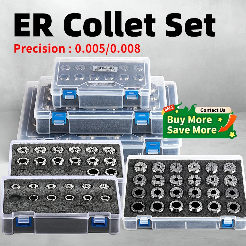 ER11 Collet ER20 Collet 0.008 High Precision Spring ER Collet Set ER11 ER16 ER25 0.005 Tolerance for CNC Milling Tap