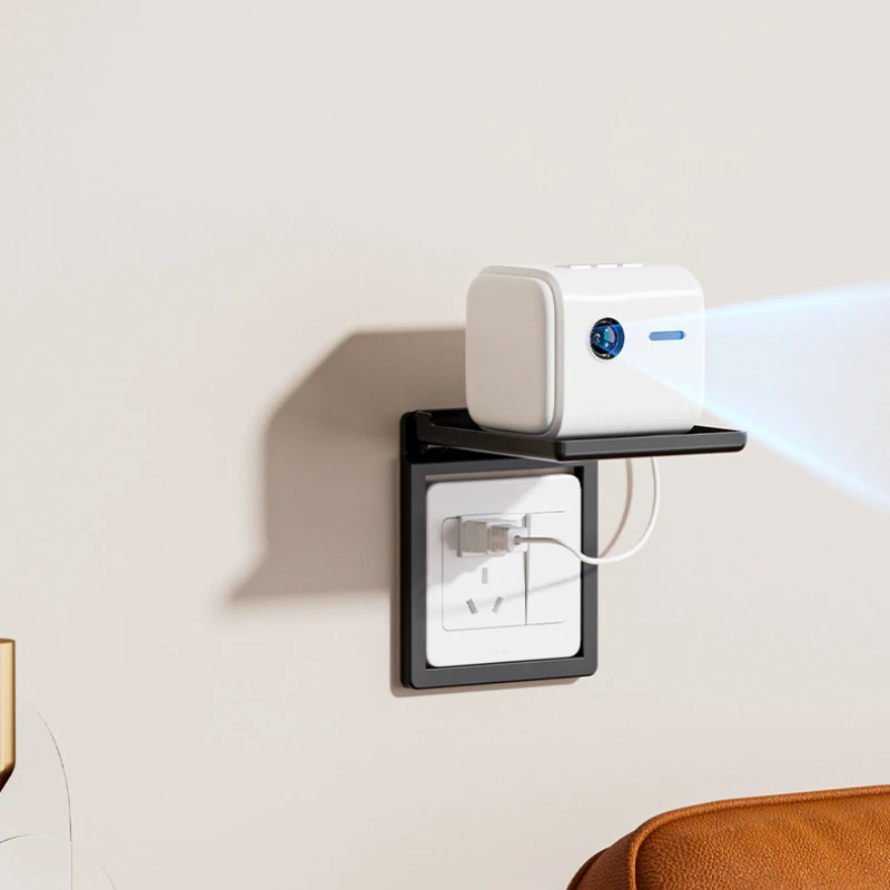 1/2 قطعة رف تخزين مقبس المنزل، حمام قابل للفصل، غرفة المعيشة، غطاء حماية مقبس غرفة النوم، صندوق فك التشفير الصغير لجهاز العرض