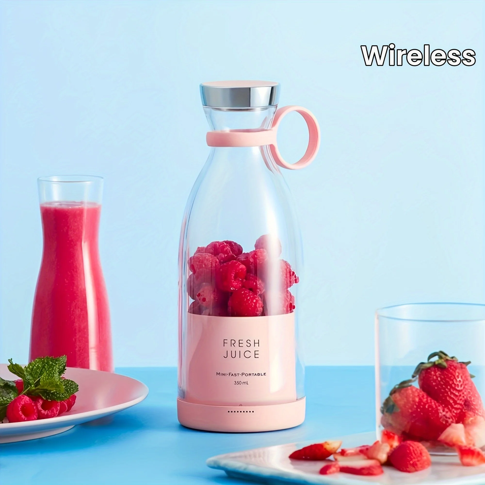 Mini Juice Blender Portable Electric Juicer Bottle 6 Blades Shake Orange Lemon USB Charging Fruit Mixer Fresh Squeezer Machine