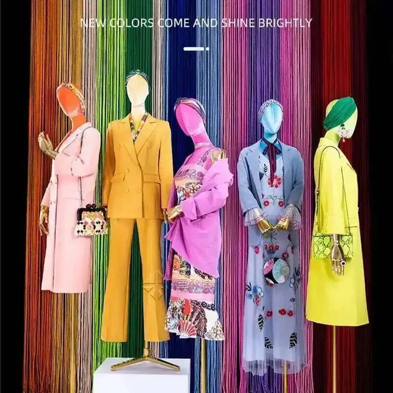 

Clothing Store High-end Mannequin Colorful Cloth Cover Female Half-length Mannequin for Window Clothing Display Rack Women's