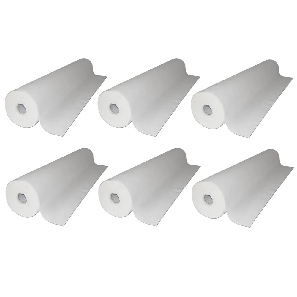 Housses de lit de massage jetables non tissées, 50 feuilles/rouleau, 75 x 32, adaptées aux tables de spa et de massage (6 rouleaux)