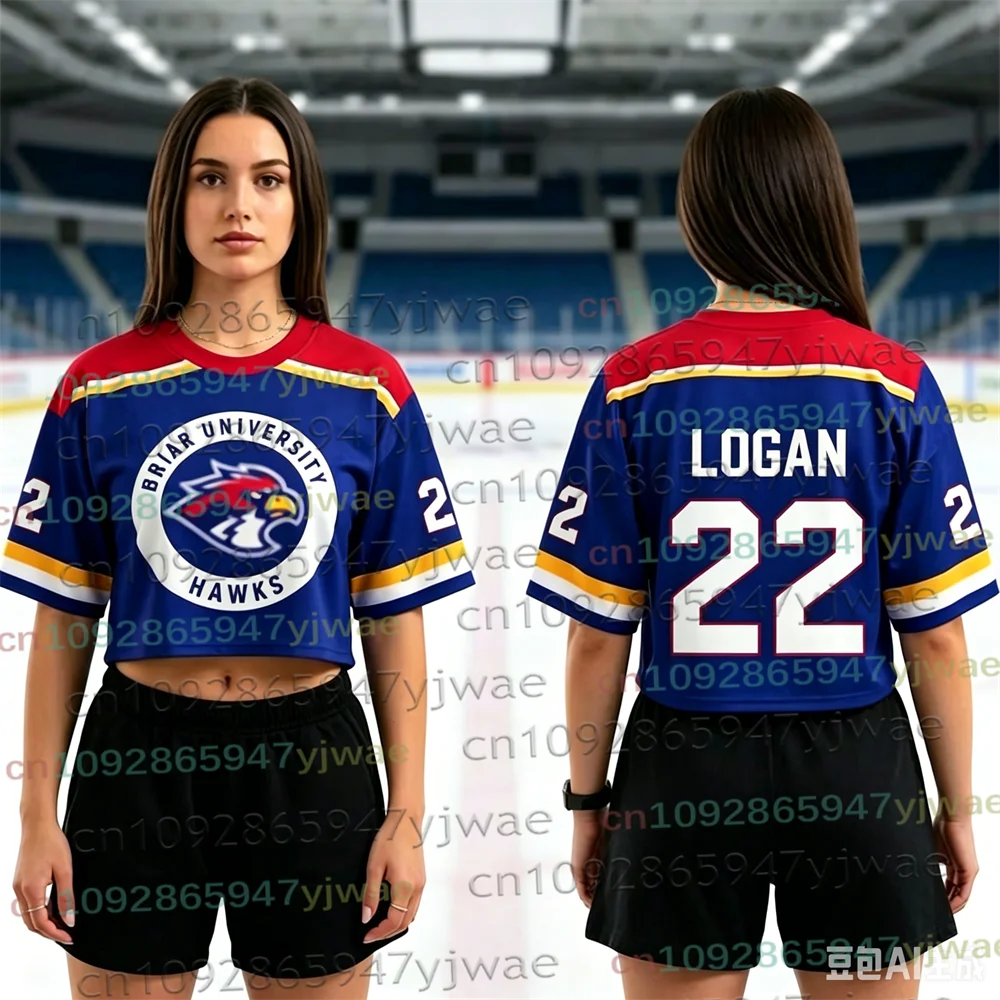 Off-Campus Briar University Hockey-Trikot Graham 44 22 DI LAURENTIS 66 Sport Casual T-Shirt Herren Damen Trikot Top Crop Tee Top – Detail 5