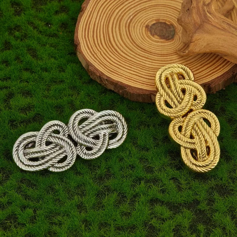 

Fashionable retro double coin knot spring clip, elegant women's half hair styling hair accessories, versatile accessories