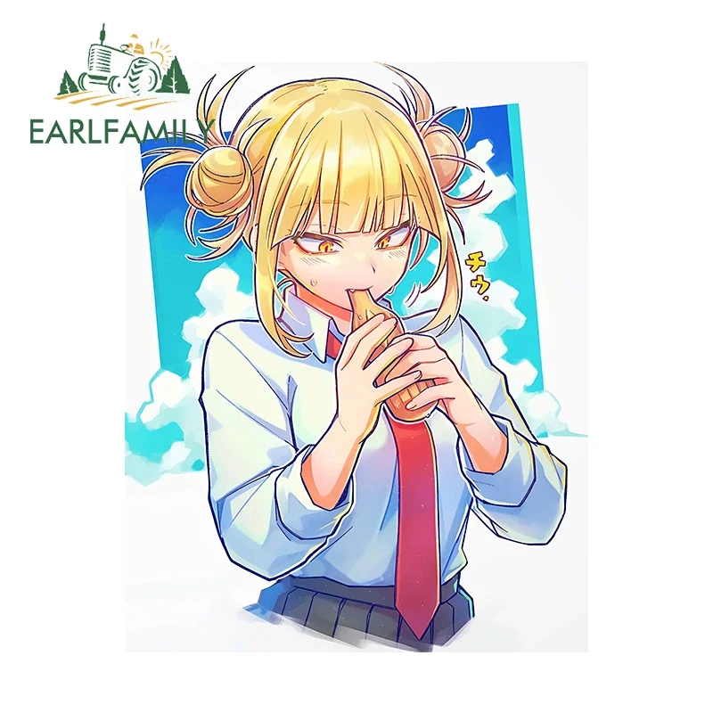 

EARLFAMILY аниме Himiko Toga с Uraraka Ochaco автомобильные наклейки креативные художественные мультяшные наклейки индивидуальный декор на лобовое стекло автомобиля